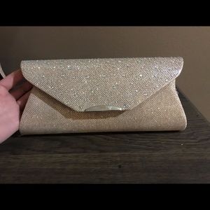 Champagne & Rhinestone Clutch